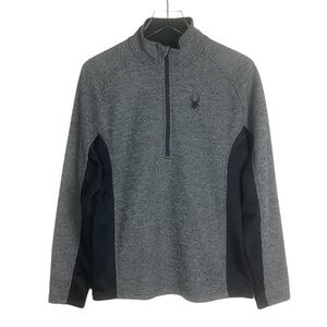 Spyder Men's Half Zip Up Jacket‎ Heathered Black M